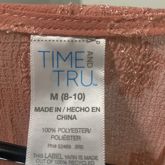 NWT Time And Tru Peach Lace Cover-Up Size Medium - Picture 3 of 4